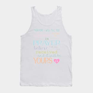 prayer & faith Bible Verse soft pastel colors typography Tank Top